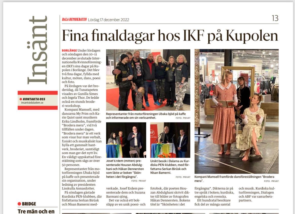 Some press from the bookrelease of The beauty in the ravage of time